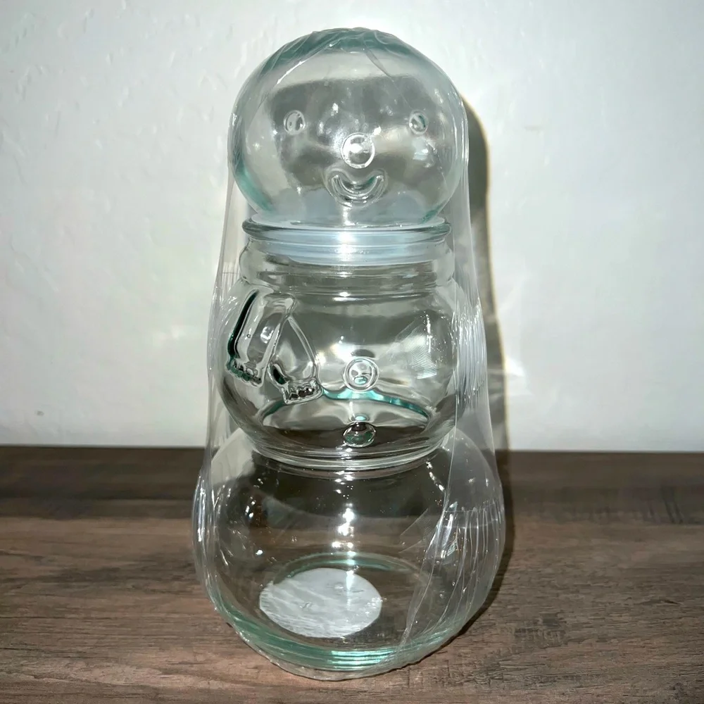 Target Bullseyes Playground Glass Christmas Snowman Jar